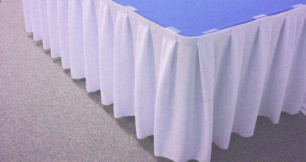 Box Pleat Table skirting