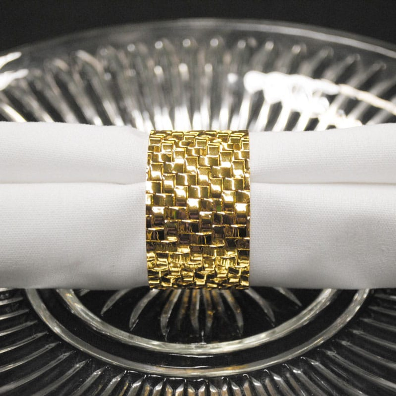 napkin with gold ring